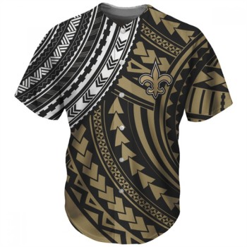 Men's New Orleans Saints Gold Baseball Jersey Men's New Orleans Saints Gold Baseball Jersey