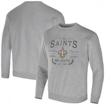 Men's New Orleans Saints Gray Darius Rucker Collection Pullover Sweatshirt Men's New Orleans Saints Gray Darius Rucker Collection Pullover Sweatshirt