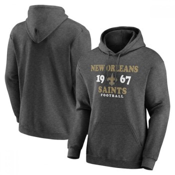 Men's New Orleans Saints Heathered Charcoal Fierce Competitor Pullover Hoodie Men's New Orleans Saints Heathered Charcoal Fierce Competitor Pullover Hoodie