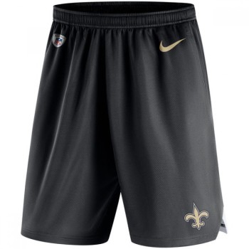 Men's New Orleans Saints Black Knit Performance Shorts Men's New Orleans Saints Black Knit Performance Shorts