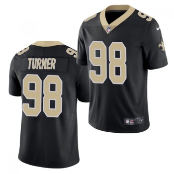 Men's New Orleans Saints Saints #98 Payton Turner 2021 Black NFL Draft Vapor Untouchable Limited Stitched Jersey Men's New Orleans Saints Saints #98 Payton Turner 2021 Black NFL Draft Vapor Untouchable Limited Stitched Jersey