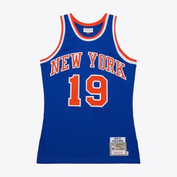 Men's New Yok Knicks #19 Willis Reed 1972-73 Blue Throwback Stitched Jersey Men's New Yok Knicks #19 Willis Reed 1972-73 Blue Throwback Stitched Jersey