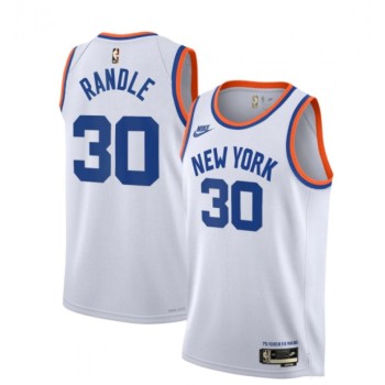Men's New Yok Knicks #30 Julius Randle 2021/2022 White City Edition Stitched Jersey Men's New Yok Knicks #30 Julius Randle 2021/2022 White City Edition Stitched Jersey
