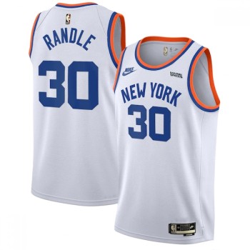 Men's New Yok Knicks #30 Julius Randle 2021/2022 White City Edition Stitched Jersey Men's New Yok Knicks #30 Julius Randle 2021/2022 White City Edition Stitched Jersey