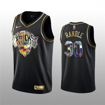 Men's New Yok Knicks #30 Julius Randle 2021/22 Black Golden Edition 75th Anniversary Diamond Logo Stitched Basketball Jersey Men's New Yok Knicks #30 Julius Randle 2021/22 Black Golden Edition 75th Anniversary Diamond Logo Stitched Basketball Jersey