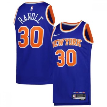 Men's New Yok Knicks #30 Julius Randle 2022/23 Blue Icon Edition Swingman Stitched Basketball Jersey Men's New Yok Knicks #30 Julius Randle 2022/23 Blue Icon Edition Swingman Stitched Basketball Jersey