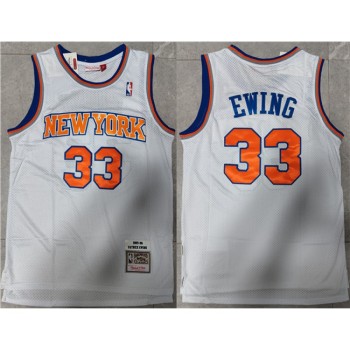 Men's New Yok Knicks #33 Patrick Ewing White Throwback Stitched Jersey Men's New Yok Knicks #33 Patrick Ewing White Throwback Stitched Jersey