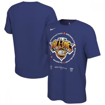 Men's New Yok Knicks Royal 2023 Playoffs T-Shirt Men's New Yok Knicks Royal 2023 Playoffs T-Shirt