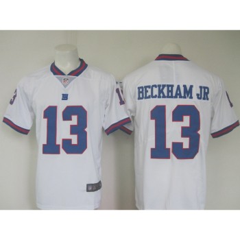 Men's New York Giants #13 Odell Beckham Jr White Limited Rush Stitched NFL Jersey Men's New York Giants #13 Odell Beckham Jr White Limited Rush Stitched NFL Jersey