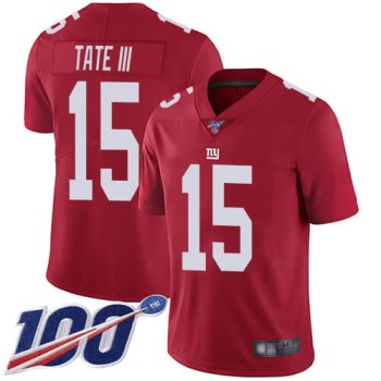 Men's New York Giants #15 Golden Tate III Red 2019 100th Season Vapor Untouchable Limited Stitched NFL Jersey Men's New York Giants #15 Golden Tate III Red 2019 100th Season Vapor Untouchable Limited Stitched NFL Jersey