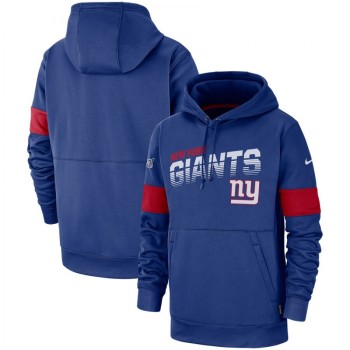 Men's New York Giants 2019 Royal 100th Season Sideline Team Logo Performance Pullover Hoodie Men's New York Giants 2019 Royal 100th Season Sideline Team Logo Performance Pullover Hoodie