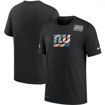Men's New York Giants 2020 Black Sideline Crucial Catch Performance T-Shirt Men's New York Giants 2020 Black Sideline Crucial Catch Performance T-Shirt
