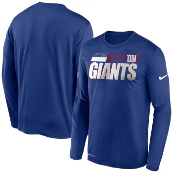 Men's New York Giants 2020 Blue Sideline Impact Legend Performance Long Sleeve T-Shirt Men's New York Giants 2020 Blue Sideline Impact Legend Performance Long Sleeve T-Shirt