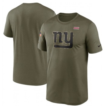 Men's New York Giants 2021 Olive Salute To Service Legend Performance T-Shirt Men's New York Giants 2021 Olive Salute To Service Legend Performance T-Shirt