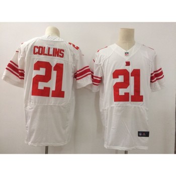 Men's New York Giants #21 Landon Collins White Elite Stitched Jersey Men's New York Giants #21 Landon Collins White Elite Stitched Jersey
