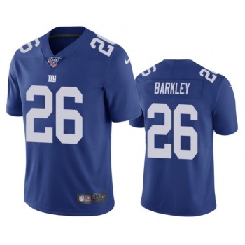 Men's New York Giants #26 Saquon Barkley Blue 2019 100th Season Vapor Untouchable Limited Stitched NFL Jersey Men's New York Giants #26 Saquon Barkley Blue 2019 100th Season Vapor Untouchable Limited Stitched NFL Jersey
