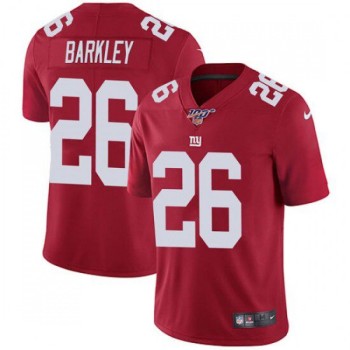 Men's New York Giants #26 Saquon Barkley Red 2019 100th Season Vapor Untouchable Limited Stitched NFL Jersey Men's New York Giants #26 Saquon Barkley Red 2019 100th Season Vapor Untouchable Limited Stitched NFL Jersey