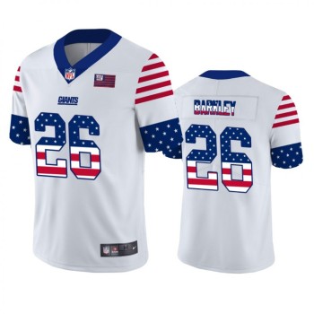 Men's New York Giants #26 Saquon Barkley White 2019 USA Flag Fashion Limited Stitched NFL Jersey Men's New York Giants #26 Saquon Barkley White 2019 USA Flag Fashion Limited Stitched NFL Jersey