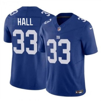 Men's New York Giants #33 Hassan Hall Blue 2023 F.U.S.E. Vapor Untouchable Limited Stitched Jersey Men's New York Giants #33 Hassan Hall Blue 2023 F.U.S.E. Vapor Untouchable Limited Stitched Jersey