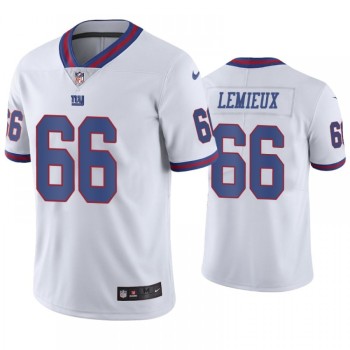 Men's New York Giants #66 Shane Lemieux White Color Rush Stitched Jersey Men's New York Giants #66 Shane Lemieux White Color Rush Stitched Jersey