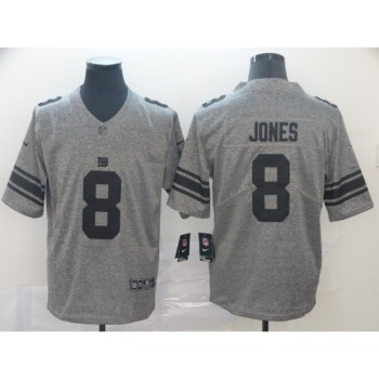 Men's New York Giants #8 Daniel Jones Grey Limited NFL Jersey Men's New York Giants #8 Daniel Jones Grey Limited NFL Jersey