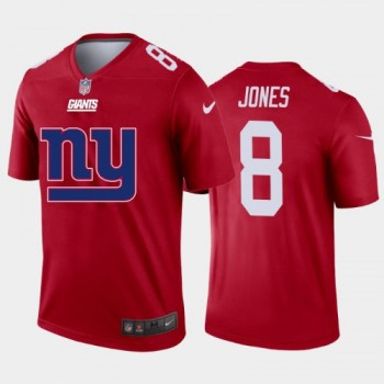 Men's New York Giants #8 Daniel Jones Red 2020 Team Big Logo Inverted Legend Stitched Jersey Men's New York Giants #8 Daniel Jones Red 2020 Team Big Logo Inverted Legend Stitched Jersey