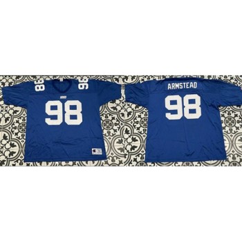Men's New York Giants #98 Jesse Armstead Blue Stitched Jersey Men's New York Giants #98 Jesse Armstead Blue Stitched Jersey