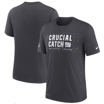 Men's New York Giants Charcoal 2021 Crucial Catch Performance T-Shirt Men's New York Giants Charcoal 2021 Crucial Catch Performance T-Shirt
