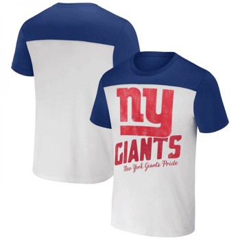 Men's New York Giants Cream/Royal x Darius Rucker Collection Colorblocked T-Shirt Men's New York Giants Cream/Royal x Darius Rucker Collection Colorblocked T-Shirt