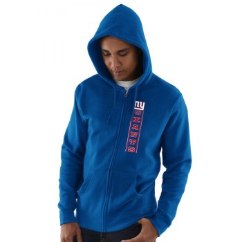 Men's New York Giants Royal Hook and Ladder Full-Zip NFL Hoodie Men's New York Giants Royal Hook and Ladder Full-Zip NFL Hoodie