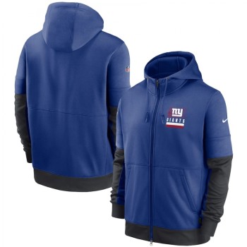 Men's New York Giants Royal Sideline Impact Lockup Performance Full-Zip Hoodie Men's New York Giants Royal Sideline Impact Lockup Performance Full-Zip Hoodie