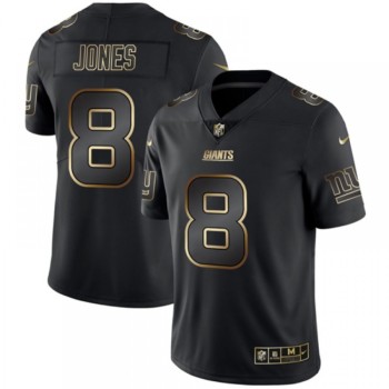 Men's New York Giants #8 Daniel Jones 2019 Black Gold Edition Stitched NFL Jersey Men's New York Giants #8 Daniel Jones 2019 Black Gold Edition Stitched NFL Jersey