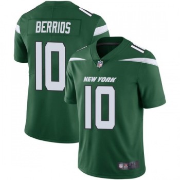 Men's New York Jets #10 Braxton Berrios Green Vapor Untouchable Limited Stitched Jersey Men's New York Jets #10 Braxton Berrios Green Vapor Untouchable Limited Stitched Jersey