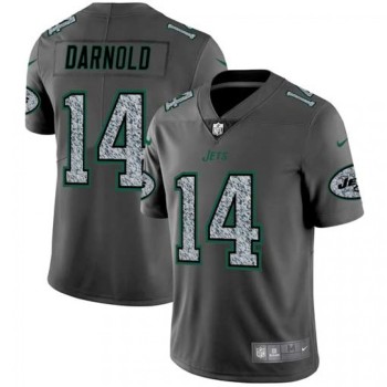Men's New York Jets #14 Sam Darnold 2019 Gray Fashion Static Limited Stitched NFL Jersey Men's New York Jets #14 Sam Darnold 2019 Gray Fashion Static Limited Stitched NFL Jersey