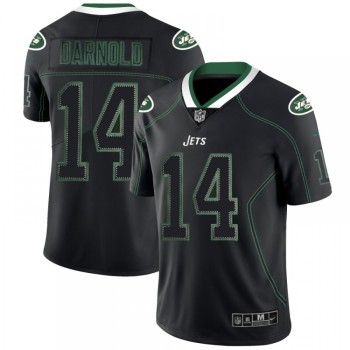 Men's New York Jets #14 Sam Darnold Black 2018 Lights Out Color Rush NFL Limited Jersey Men's New York Jets #14 Sam Darnold Black 2018 Lights Out Color Rush NFL Limited Jersey