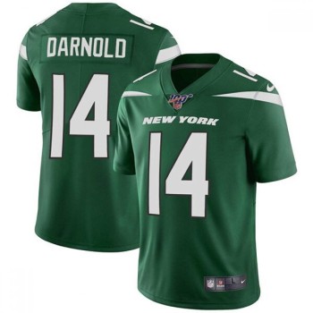 Men's New York Jets #14 Sam Darnold Green 2019 100th Season Vapor Untouchable Limited Stitched NFL Jersey Men's New York Jets #14 Sam Darnold Green 2019 100th Season Vapor Untouchable Limited Stitched NFL Jersey