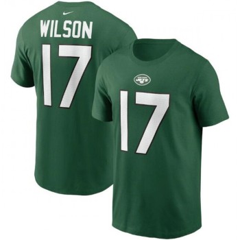 Men's New York Jets #17 Garrett Wilson 2022 Green Name & Number T-Shirt Men's New York Jets #17 Garrett Wilson 2022 Green Name & Number T-Shirt