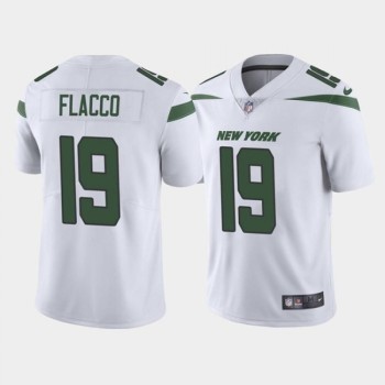 Men's New York Jets #19 Joe Flacco White Vapor Untouchable Limited Stitched Jersey Men's New York Jets #19 Joe Flacco White Vapor Untouchable Limited Stitched Jersey