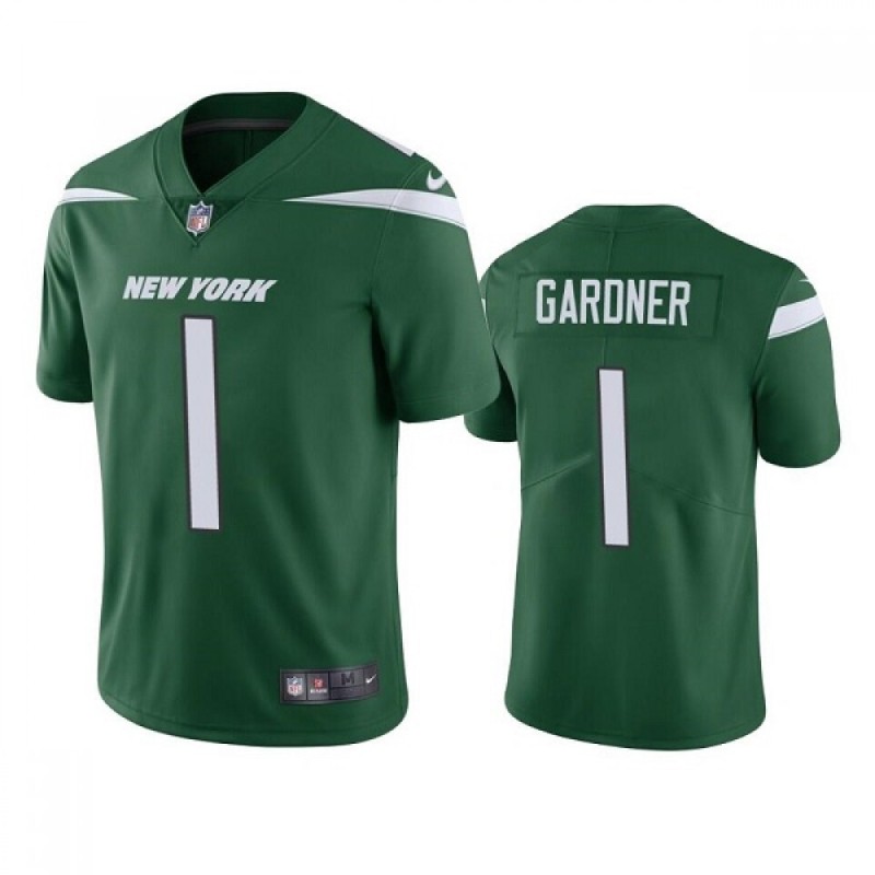 Men's New York Jets #1 Ahmad Gardner 2022 Green Vapor Untouchable Limited Stitched Jersey Men's New York Jets #1 Ahmad Gardner 2022 Green Vapor Untouchable Limited Stitched Jersey