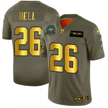 Men's New York Jets #26 Le'Veon Bell 2019 Olive/Gold Salute To Service Limited Stitched NFL Jersey Men's New York Jets #26 Le'Veon Bell 2019 Olive/Gold Salute To Service Limited Stitched NFL Jersey