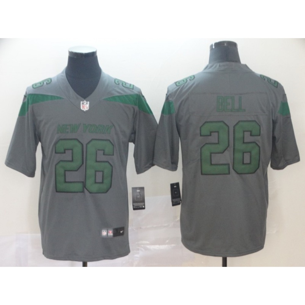 Men's New York Jets #26 Le'Veon Bell Gray Inverted Legend Stitched NFL Jersey