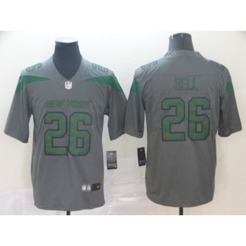 Men's New York Jets #26 Le'Veon Bell Gray Inverted Legend Stitched NFL Jersey Men's New York Jets #26 Le'Veon Bell Gray Inverted Legend Stitched NFL Jersey