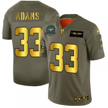 Men's New York Jets #33 Jamal Adams 2019 Olive/Gold Salute To Service Limited Stitched NFL Jersey Men's New York Jets #33 Jamal Adams 2019 Olive/Gold Salute To Service Limited Stitched NFL Jersey