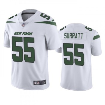 Men's New York Jets #55 Chazz Surratt White Vapor Untouchable Limited Stitched Jersey Men's New York Jets #55 Chazz Surratt White Vapor Untouchable Limited Stitched Jersey