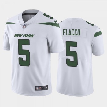 Men's New York Jets #5 Joe Flacco White Vapor Untouchable Limited Stitched Jersey Men's New York Jets #5 Joe Flacco White Vapor Untouchable Limited Stitched Jersey