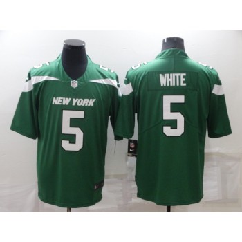 Men's New York Jets #5 Mike White Green Vapor Untouchable Limited Stitched Jersey Men's New York Jets #5 Mike White Green Vapor Untouchable Limited Stitched Jersey
