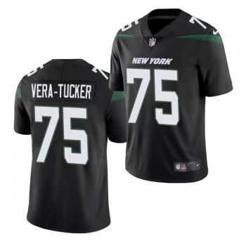 Men's New York Jets #75 Alijah Vera-Tucker 2021 NFL Draft Black Vapor Untouchable Limited Stitched Jersey Men's New York Jets #75 Alijah Vera-Tucker 2021 NFL Draft Black Vapor Untouchable Limited Stitched Jersey