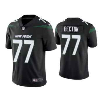 Men's New York Jets #77 Mekhi Becton Black Vapor Untouchable Limited Stitched Jersey Men's New York Jets #77 Mekhi Becton Black Vapor Untouchable Limited Stitched Jersey