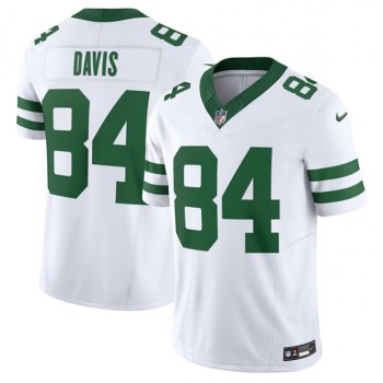 Men's New York Jets #84 Corey Davis White 2023 F.U.S.E. Vapor Limited Throwback Stitched Football Jersey Men's New York Jets #84 Corey Davis White 2023 F.U.S.E. Vapor Limited Throwback Stitched Football Jersey