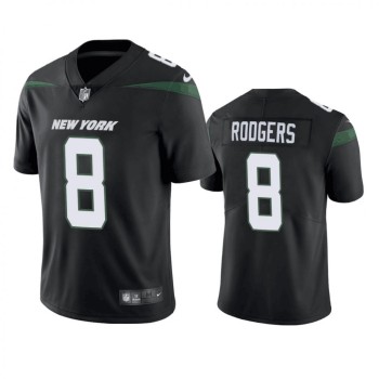 Men's New York Jets #8 Aaron Rodgers Black Vapor Untouchable Limited Stitched Jersey Men's New York Jets #8 Aaron Rodgers Black Vapor Untouchable Limited Stitched Jersey